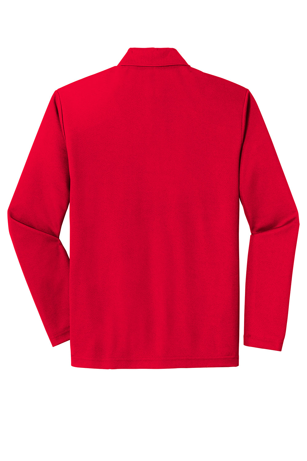 Sport-Tek Mens RacerMesh Moisture Wicking Long Sleeve Polo Shirt - True Red