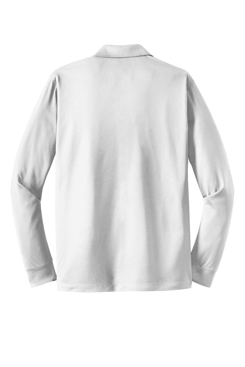 Sport-Tek Mens Sport-Wick Moisture Wicking Long Sleeve Polo Shirt - White