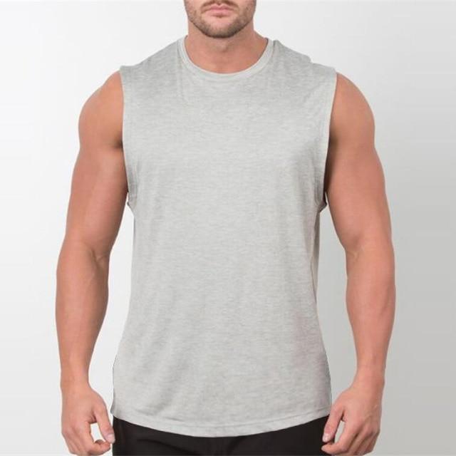New Plain Tank Top Men Bodybuilding singlet Gyms Stringer