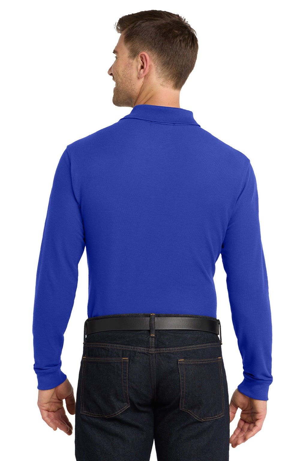 Mens Core Classic Long Sleeve Polo Shirt - True Royal Blue