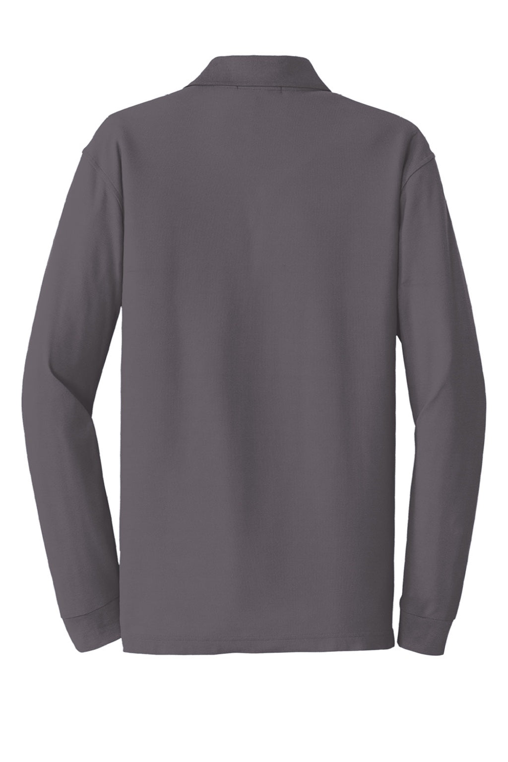 Mens Core Classic Long Sleeve Polo Shirt - Graphite Grey