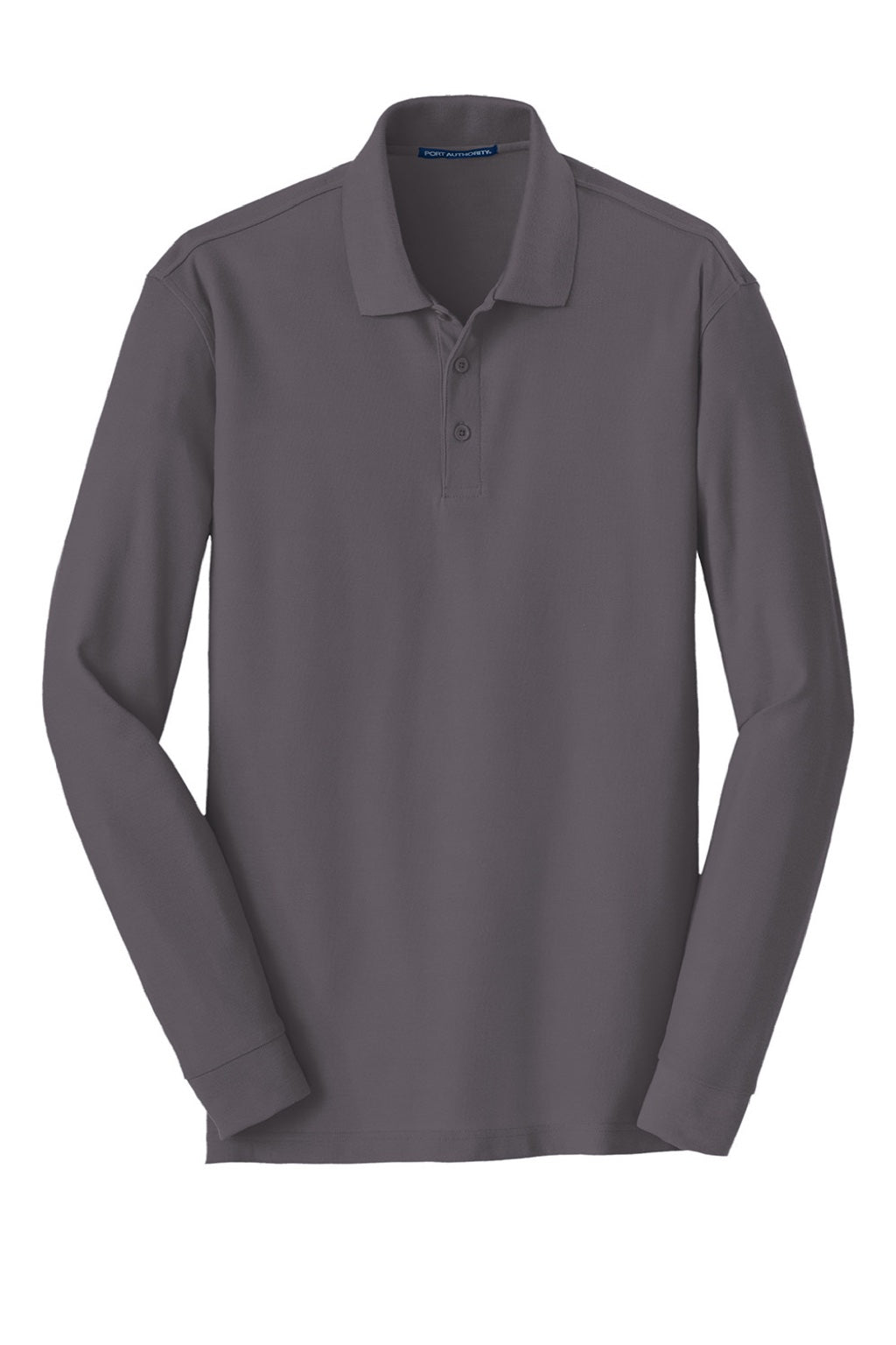 Mens Core Classic Long Sleeve Polo Shirt - Graphite Grey