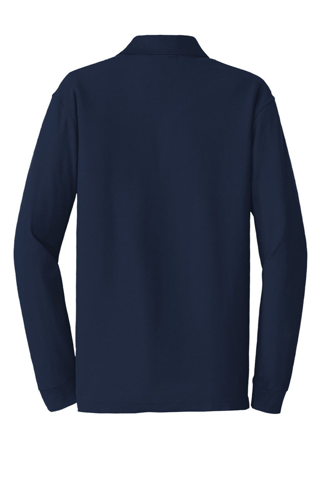 Mens Core Classic Long Sleeve Polo Shirt - River Navy Blue