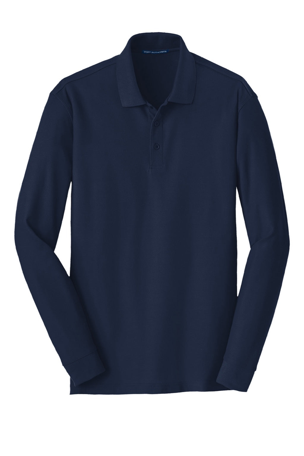 Mens Core Classic Long Sleeve Polo Shirt - River Navy Blue