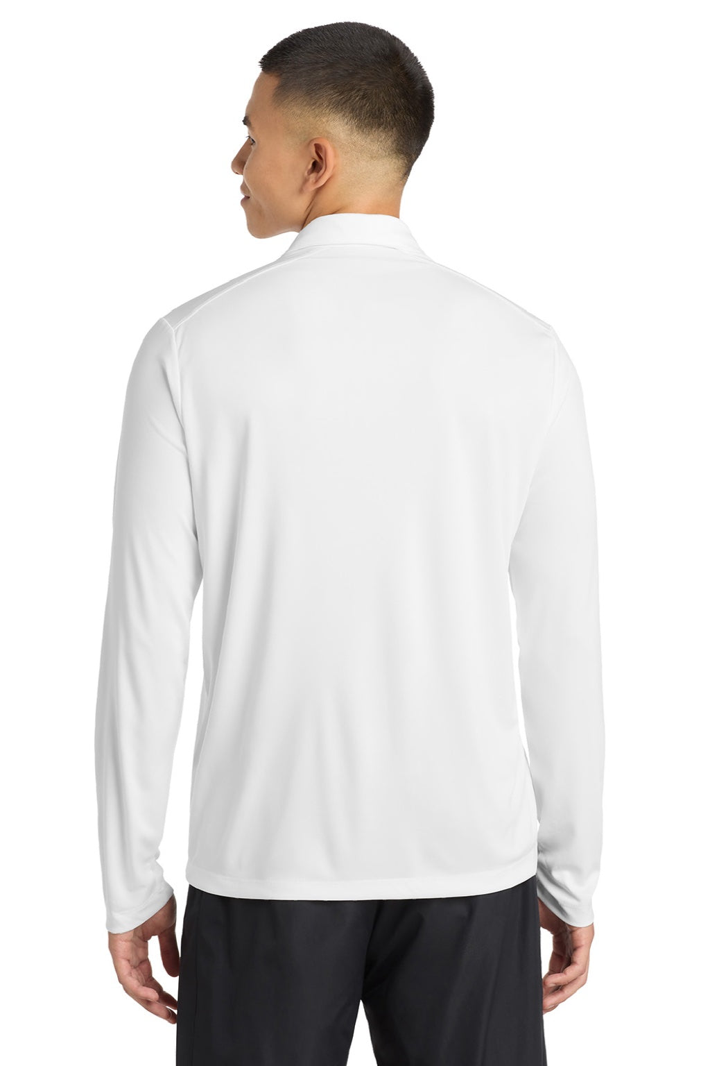 Sport-Tek Mens Moisture Wicking Long Sleeve Polo Shirt - White