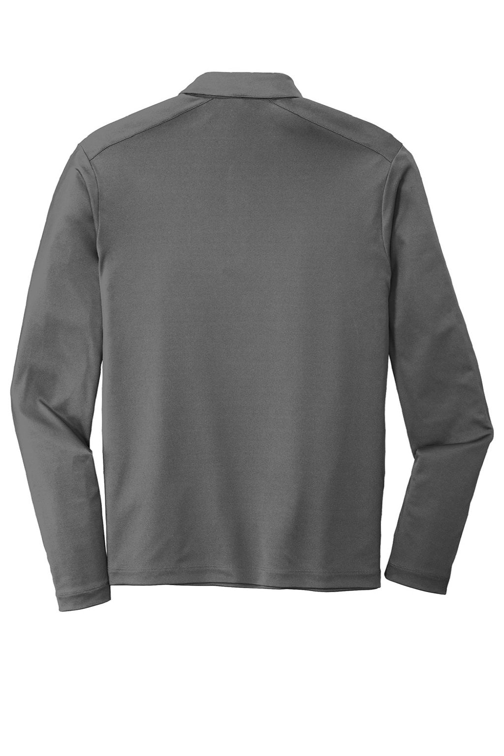 Sport-Tek Mens Moisture Wicking Long Sleeve Polo Shirt - Dark Smoke Grey