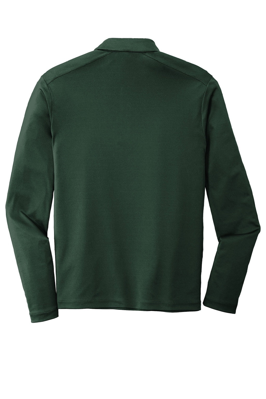Sport-Tek Mens Moisture Wicking Long Sleeve Polo Shirt - Forest Green