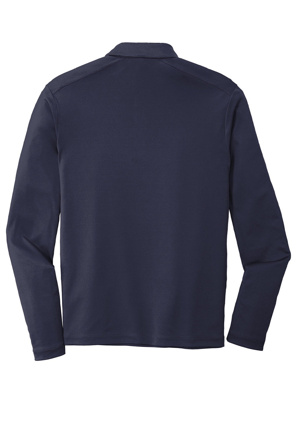 Sport-Tek Mens Moisture Wicking Long Sleeve Polo Shirt - True Navy Blue