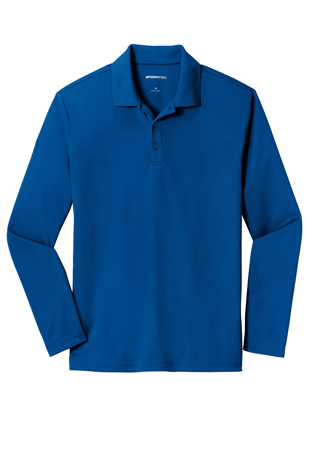 Sport-Tek Mens RacerMesh Moisture Wicking Long Sleeve Polo Shirt - True Royal Blue