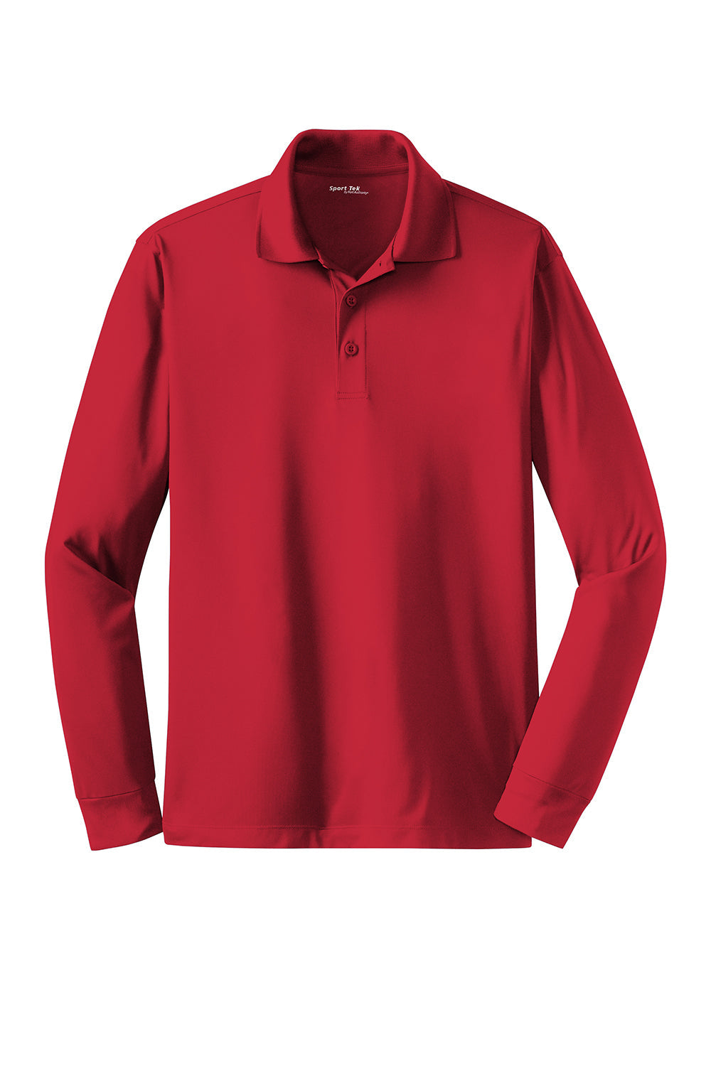 Sport-Tek Mens Sport-Wick Moisture Wicking Long Sleeve Polo Shirt - True Red