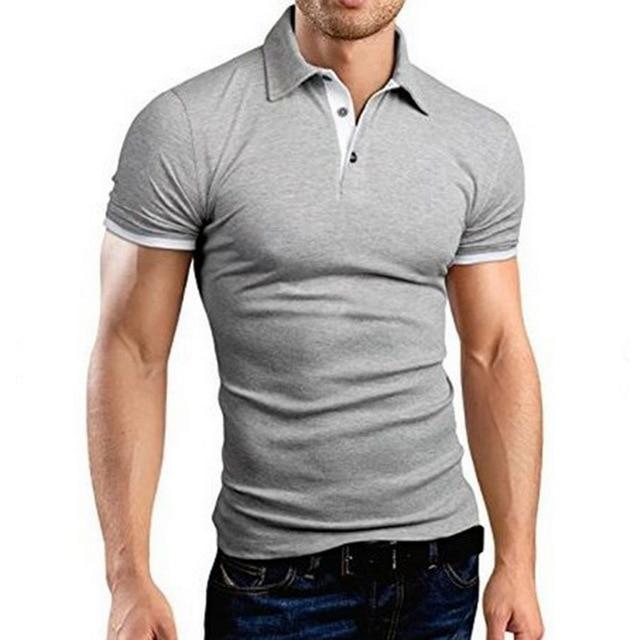 Litthing Casual Mens Polo Shirt Summer Short Sleeve