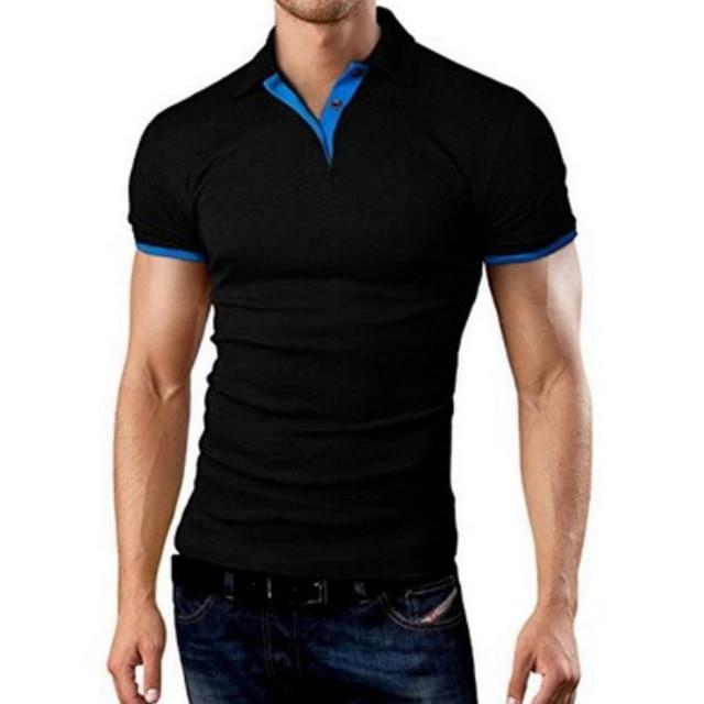 Litthing Casual Mens Polo Shirt Summer Short Sleeve
