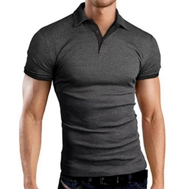 Litthing Casual Mens Polo Shirt Summer Short Sleeve