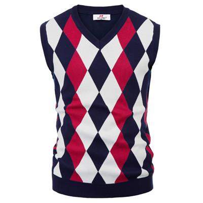 classic England Style Men knitted tops sweater Stylish Sleeveless