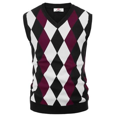 classic England Style Men knitted tops sweater Stylish Sleeveless