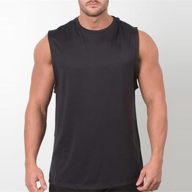 New Plain Tank Top Men Bodybuilding singlet Gyms Stringer