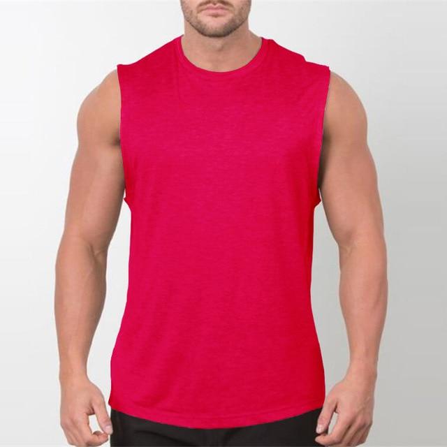 New Plain Tank Top Men Bodybuilding singlet Gyms Stringer