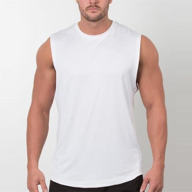 New Plain Tank Top Men Bodybuilding singlet Gyms Stringer