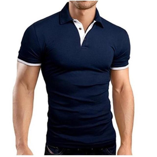 Men Classic Slim Tops Plus Size Causal Shirt Short Sleeve