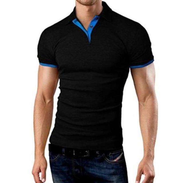 Men Classic Slim Tops Plus Size Causal Shirt Short Sleeve