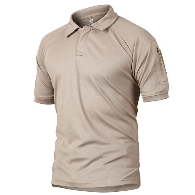 Men Quick Dry Summer Military Polo Shirt Breathable Army Combat