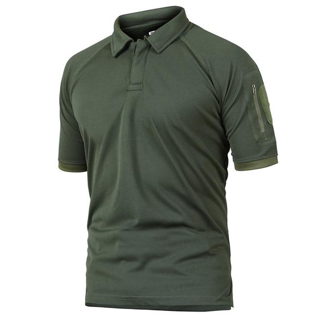 Men Quick Dry Summer Military Polo Shirt Breathable Army Combat