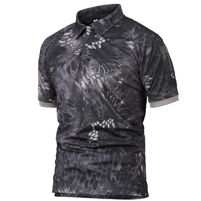 Men Quick Dry Summer Military Polo Shirt Breathable Army Combat