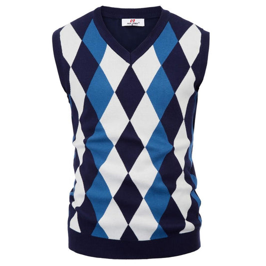 classic England Style Men knitted tops sweater Stylish Sleeveless