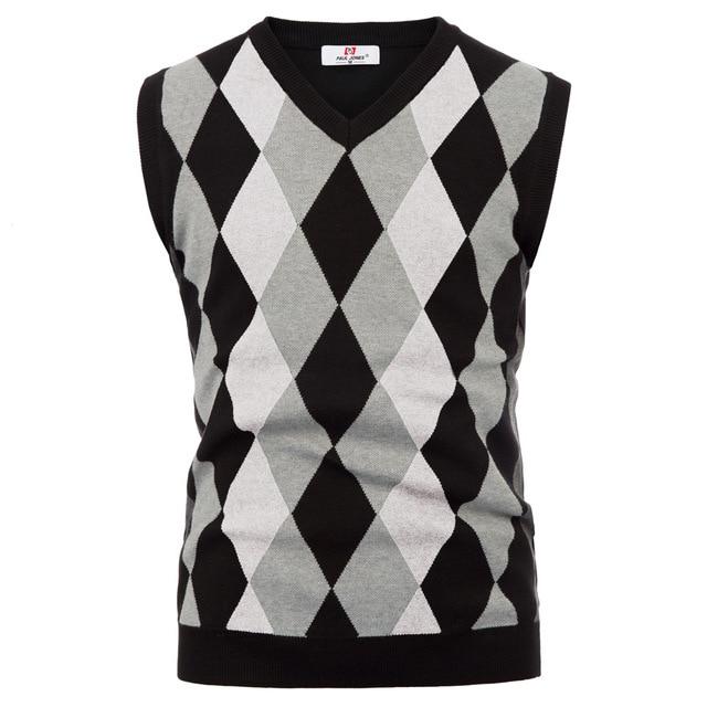 classic England Style Men knitted tops sweater Stylish Sleeveless